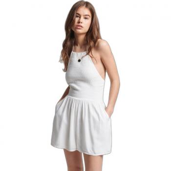 Superdry Tuta Corta Vintage Smocchiata Bianco L