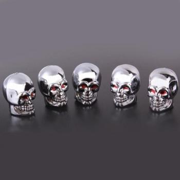 5Pc Skull Wheel Valve Caps