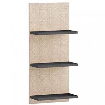 Sander Regal (Holz/Metall) – Anthrazit – 30,2×70,2×17,5 cm