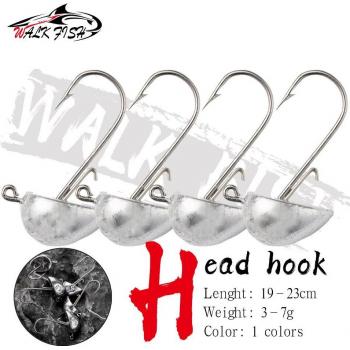 WALK FISH Jig Head Hooks 5PCS for Trout and Bass Fishing