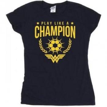 T-shirt Wonder Woman blu navy da donna
