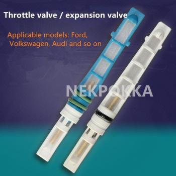 Valve d'accélérateur de climatisation automobile avec régulation de débit