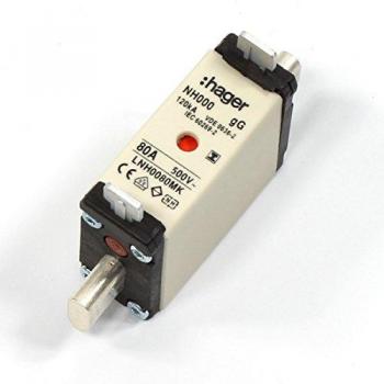 Hager Fusibile NH000 gG 25 A 500 V (Capocorda Isolato)