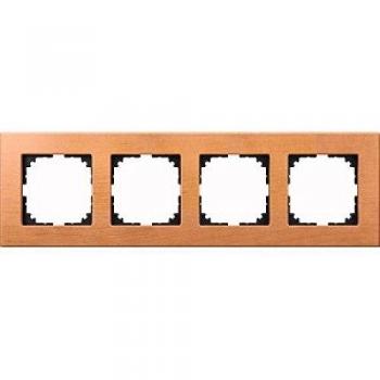 Merten MEG4054‑3470 Buchen-Holzrahmen – 4‑fach, M‑PLAN
