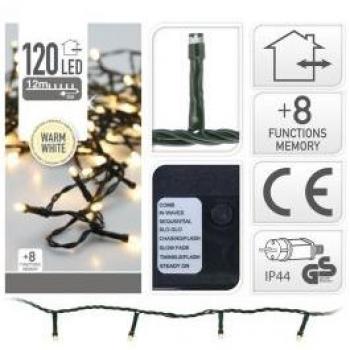 Catena Luminosa LED‑Kette 17 m – 120 LED White Warm, IP44