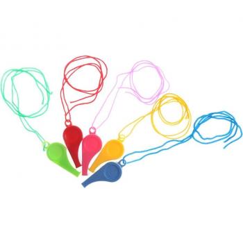 Ravitaillement Pom‑Pom Kids – Lot de 5 sifflets colorés