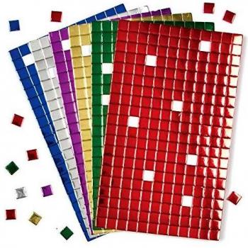Metallic Foam Self-Adhesive Mosaic Squares (Pack of 1440)