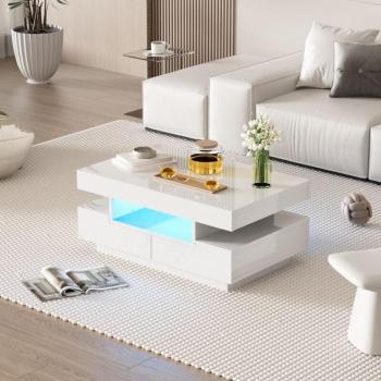 Table Basse Design avec Espace de Rangement Redom