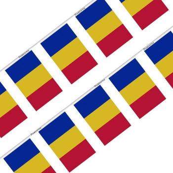 Romanian Flag Festive Garland Pack – 20 Strings (14 × 21 cm)