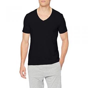 Camiseta de Manga Corta Punto Blanco L Color Negro