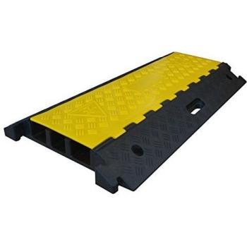 Écran câble et tuyau L900xL500xH70mm latex noir jaune 3 sections