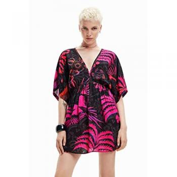 Desigual Abito Nero Viscosa S Tropicale