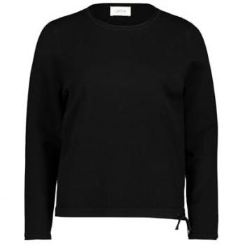 Strickpullover CARTOON Cartoon Strickpullover mit Rundhalsausschnitt Gr. 44, schwarz, Damen, Obermaterial: 55% Viskose, 30% Polyester, 15% Polyamid., Pullover, Bindeband
