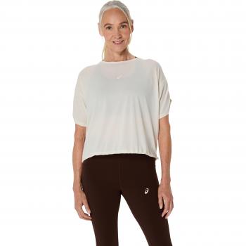 ASICS Nagino Women's Running Shirt, Cream, Small