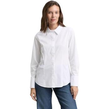 TOM TAILOR Damenbluse, uni, weiß, 36