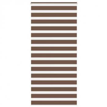 Zebra Roller Blind Brown 110x200 cm Polyester Fabric Width 105.9 cm