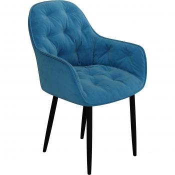 Blue Anika Modern Dining Chairs, 4-Seater Set