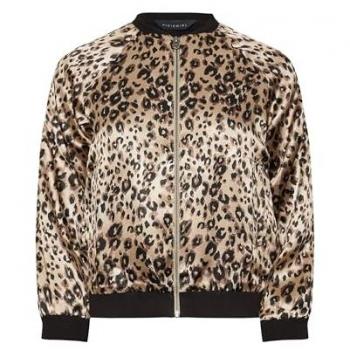 Petite Brown Leopard Bomber with PixieGirl Label – S10