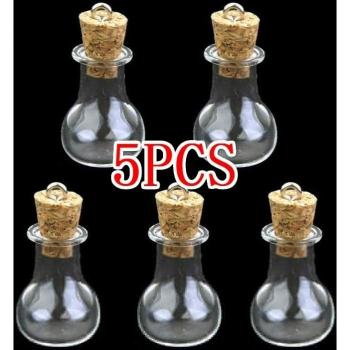 Set de Flacons en Liège – Potion 5 pièces + Accessoires