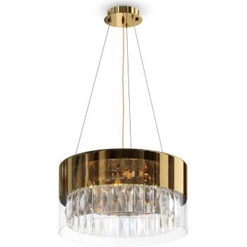 Suspension Acier Doré 4 Lumières Ø 40 cm