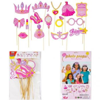 Accessoires de photo pour nouveau-né, décoration baby shower, masque amusant, fête d'anniversaire, thème princesse et prince