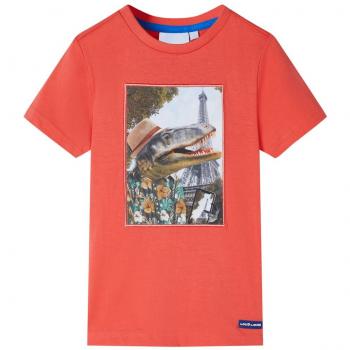 Camiseta infantil color rojo claro 116