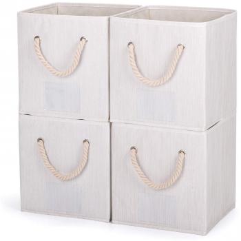 Umi Essentials Storage Kit – 4 Boxen, Beige, Griff aus Baumwolle