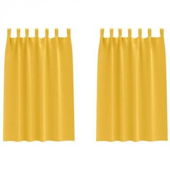 Rideaux Modernes Jaune Moutarde 2 Pcs
