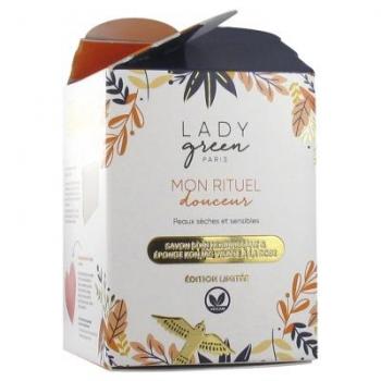 Lady Green Jabón Orgánico 100 g + Esponja de Konjac Rosa