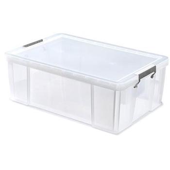 Allstore 51L Whitefurze Transparent Under‑Bed Container