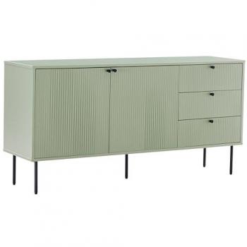 Mueble de Decoración Oviala 150 cm, 2 Puertas, 3 Cajones, Verde Salvia