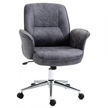 Donkergrijze ergonomische bureaustoel, draaifunctie, hoogte verstelbaar, 67 x 69 x 102 cm
