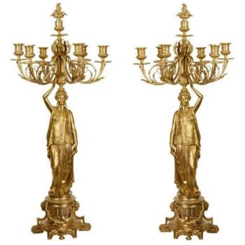 Prunkvoller Gold‑Kerzenständer, Casa Padrino Collection