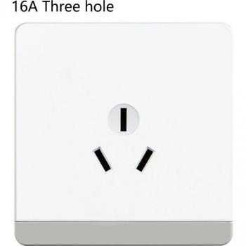 China CCC Certified Wall Socket, White 86 Style Plug Adapter, AC 220-250V