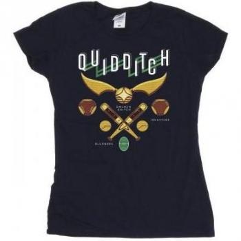 Damen-Quidditch T-Shirt Harry Potter: Schwarzes Baumwoll-Quaffel XXL