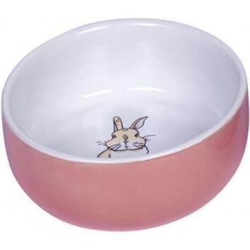 Céramique Nobby Bowl saumon-blanc, 11 cm diamètre, 4,5 cm hauteur, idéal rongeurs