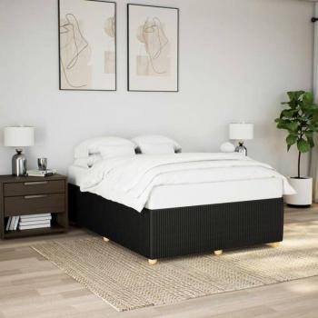 Letto Matrimoniale Nero 140x190 cm senza Materasso