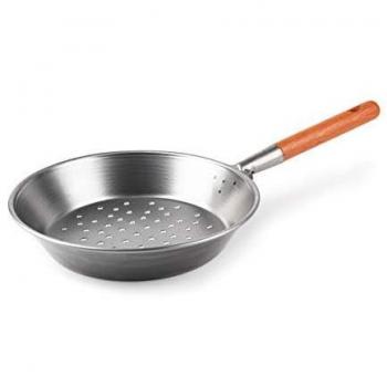 Crispa & Legno – Padella per Castagne con Manico Naturale 30 cm
