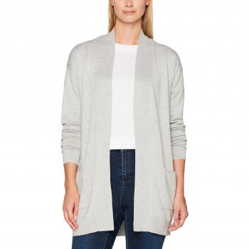 TOM TAILOR Damen Cardigan, Light Frost Grey, 46