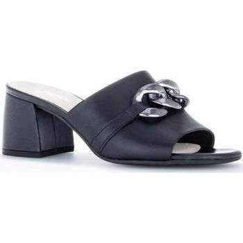Gabor Sandales Noir Femme – Boucle, Talon Plat, Cuir (modèle 81.712.27)