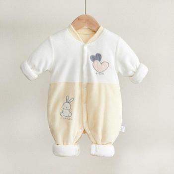 Baby Bodysuit Romper in Winter Cotton Velvet for 3-24 Months