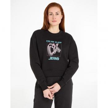 Calvin Klein Women's Hyper Real Sweatshirt Ck Black