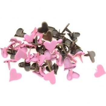 MIAOCHI 10PCs Pastel Heart Brads for Scrapbooking