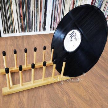 Bamboo Vinyl Disc Holder