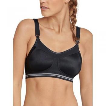 Schiesser Damen High Impact Sport-BH Schwarz 80B