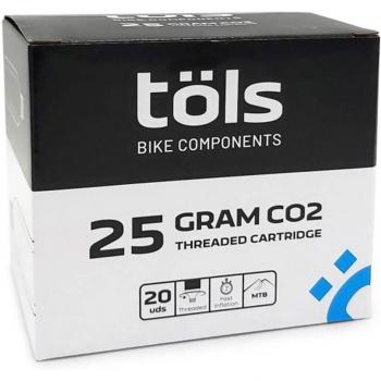 Tols 25 g CO₂ Cartridge Kit – 5 Units (Silver, Unisex)