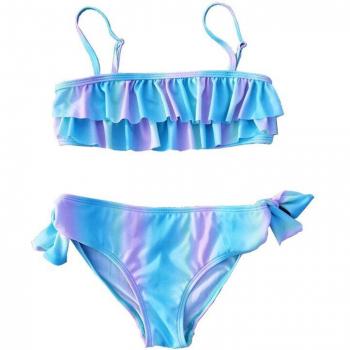 Bikini de Dos Piezas con Volantes para Niña