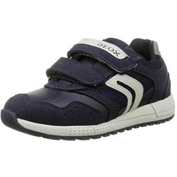 Geox J ALBEN Boy C, Scarpe da Ginnastica Basse Bambino, Blu