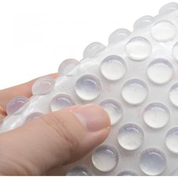 Silicone Rubber Cabinet Door Stopper Pads, 100 Pcs