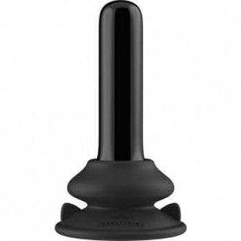 Plug Anale in Vetro con Vibrazione e Ventosa